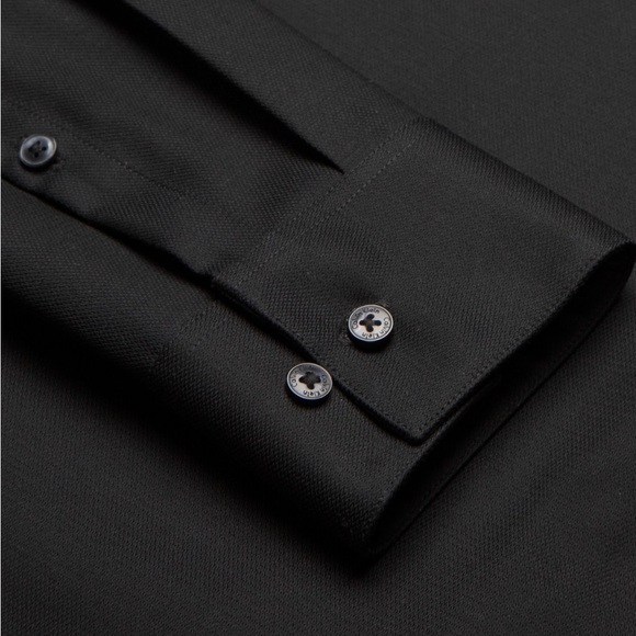 Calvin Klein Extra Slim Fit Men's Black Dress Shirt - Picture 11 of 13
